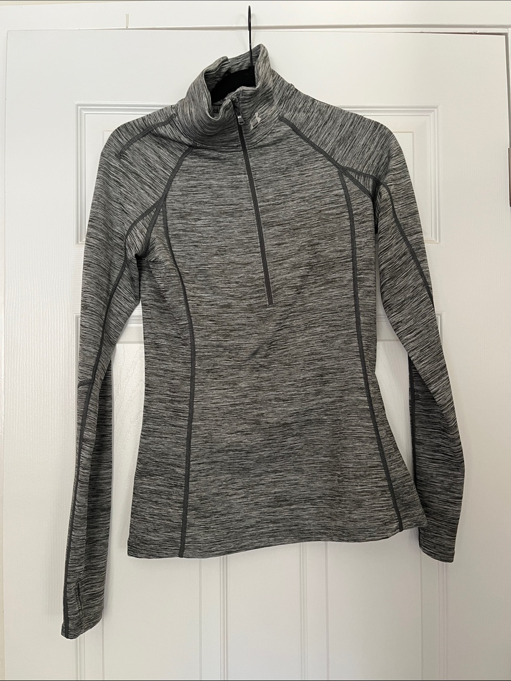 Under Armour Women's Gray Heather ColdGear Cozy 1/2 Zip Performance Pullover